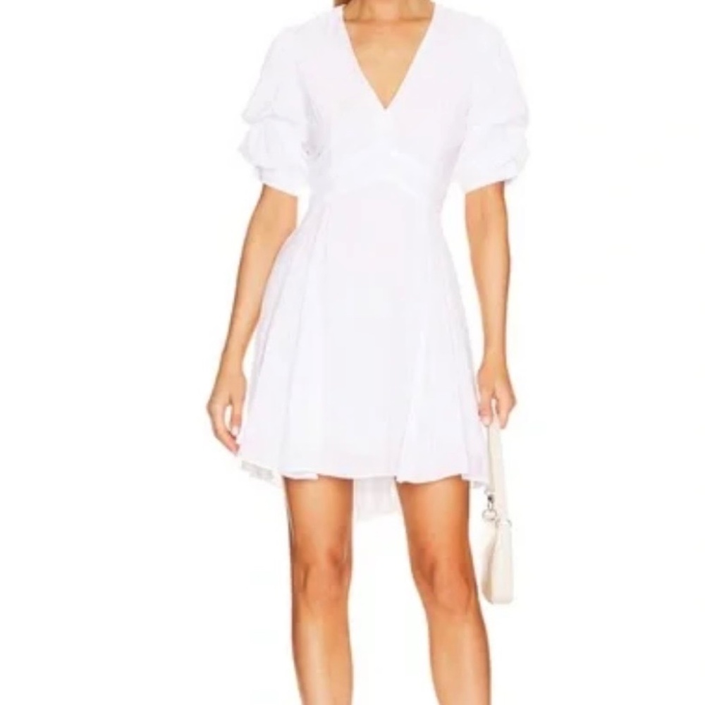 NWT 1. State White Dress Bubble Sleeves Size Small